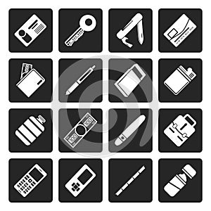 Black Simple Vector Object Icons