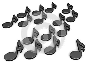 Black sixteenth notes