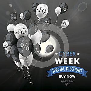 Black Sky Discount Balloons Bunch Sun Cyber Week