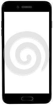 Black smartphone illustration. Modern design. Isolated on white