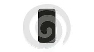 Black Smartphone Isolated On White Background - 3D Illustration