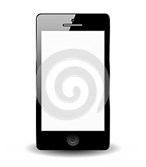 Black smartphone isolated on white background - Sm