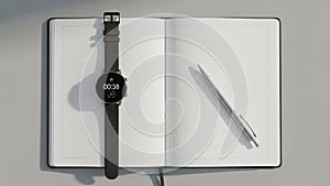 A black smartwatch displaying 