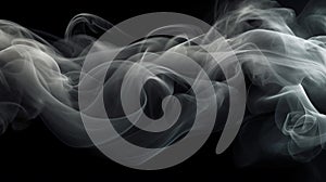 black smoke as it twists and turns, leaving behind a trail of mystique, AI-Generated