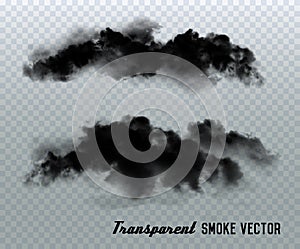 Black smoke and clouds vectors