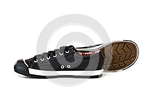 Black sneaker shoe