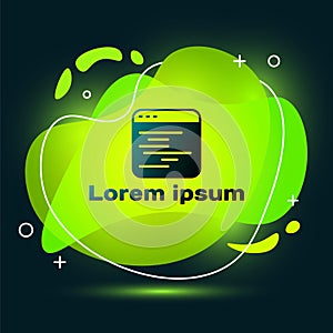 Black Software, web developer programming code icon isolated on black background. Javascript computer script random