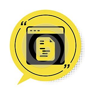 Black Software, web developer programming code icon isolated on white background. Javascript computer script random