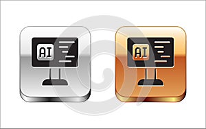 Black Software, web developer programming code icon isolated on white background. Javascript computer script random