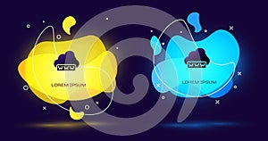 Black Software, web development, programming concept icon isolated on black background. Programming language and program
