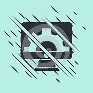 Black Software, web development, programming concept icon isolated on green background. Programming language and program