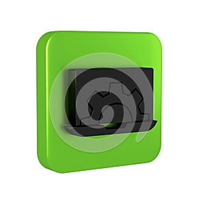 Black Software, web development, programming concept icon isolated on transparent background. Programming language and