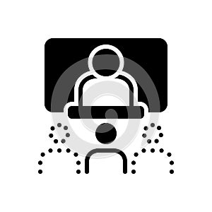 Black solid icon for Absence, default and omission