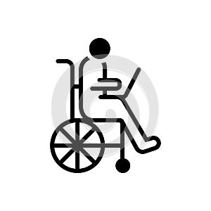 Black solid icon for Accessibility, disability and wheelchair
