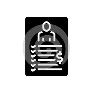 Black solid icon for Accountability, responsibility and liability