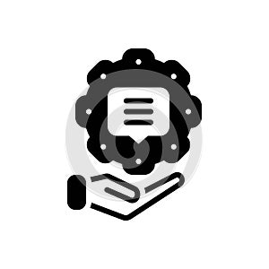 Black solid icon for Advice, message and chat