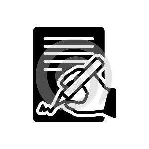 Black solid icon for Agree, concur and consent