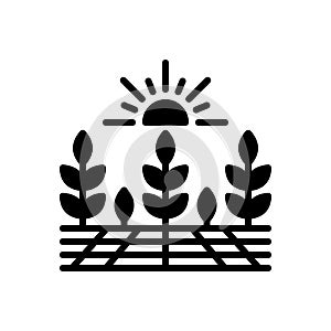 Black solid icon for Agricultural, farming and crops