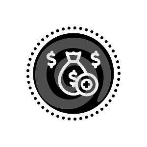 Black solid icon for Allowance, benefit and alimony