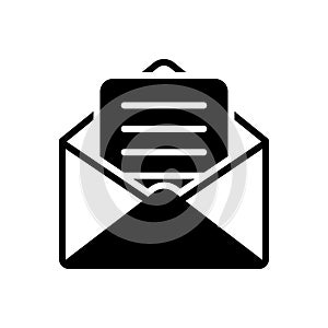 Black solid icon for Already, beforehand and letter