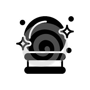 Black solid icon for Appear, magic ball and demonstrate