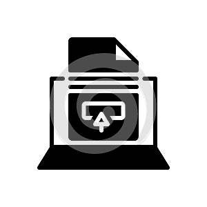 Black solid icon for Apply, enforce and submit