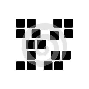 Black solid icon for Arrangement, scatters and strew