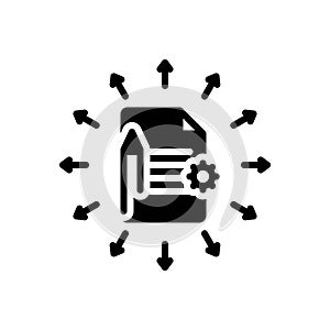 Black solid icon for Assign, allow and appoint
