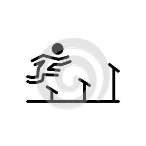 Black solid icon for Athletics, olympics and runners