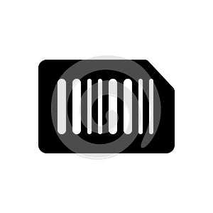 Black solid icon for Barcode, price and tag