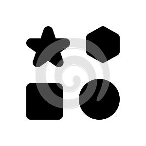 Black solid icon for Basically, mathematically and type photo