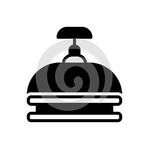 Black solid icon for Bell, bluebell and handbell