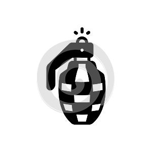 Black solid icon for Bomb, dynamite and danger