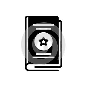 Black solid icon for Book, publish and literature