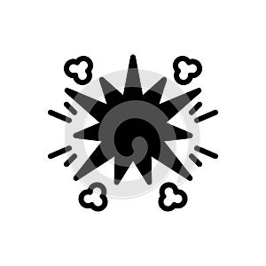 Black solid icon for Boom, reverberation and burst