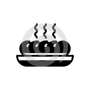 Black solid icon for Bread, food and edible