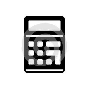 Black solid icon for Calculate, numerate and multiply