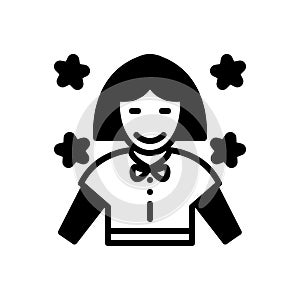 Black solid icon for Child, baby and kid