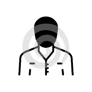 Black solid icon for Civilian, townsman and denizen