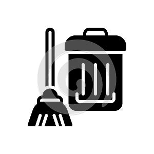 Black solid icon for Clean, squeaky and spick