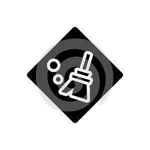 Black solid icon for Clear, distinguishable and neat