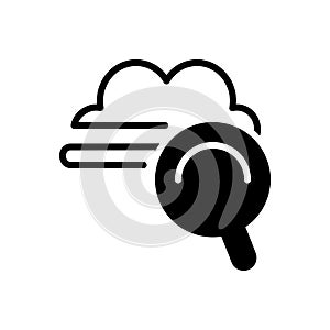 Black solid icon for Cloud Search, estimate and optimization