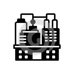 Black solid icon for Commercial, mercantile and trade