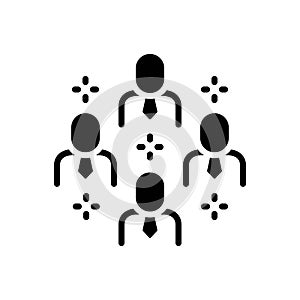 Black solid icon for Community, association and agglomeration