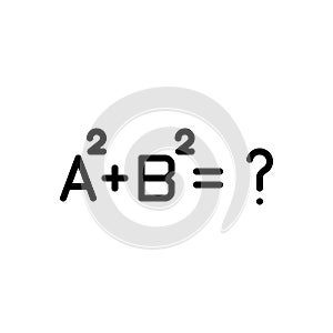 Black solid icon for Complicated, mathmatical and question