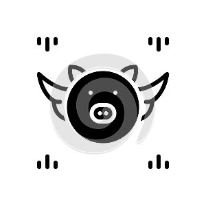 Black solid icon for Conjectural, wellness and emoji