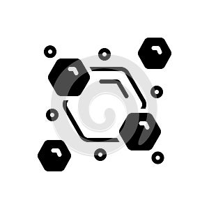 Black solid icon for Consist, combine and mix