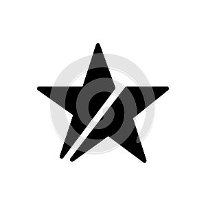 Black solid icon for Consist, composed and design