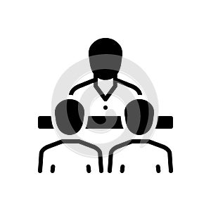 Black solid icon for Consultant, counsellor and adviser