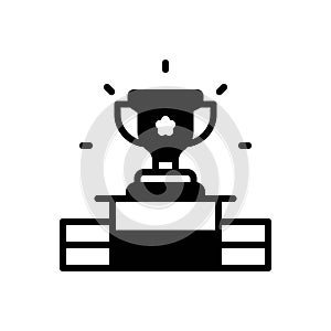 Black solid icon for Contest, competition and trophy